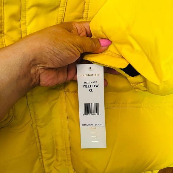 Junior Madden Girl XL/TG Yellow,Coat Puffer NWT MSRP-$120 - Picture 4 of 5